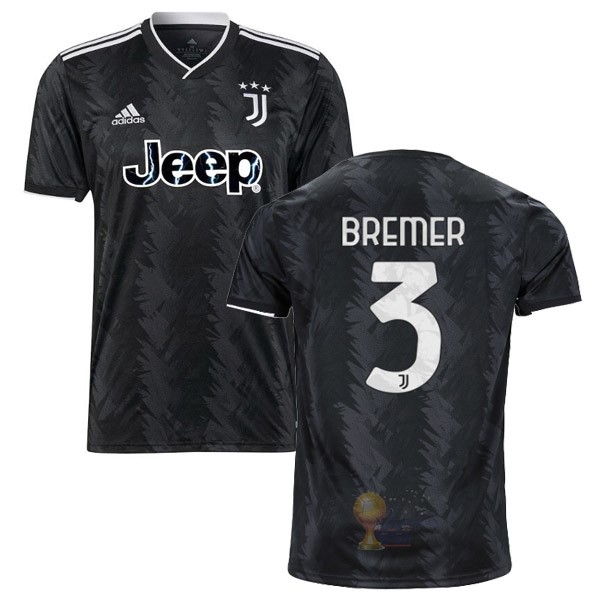 Calcio Maglie NO.3 Bremer Away Maglia Juventus 2022 2023 Nero