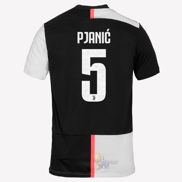 Calcio Maglie NO.5 Pjanic Home Maglia Juventus 2019 2020 Bianco Nero