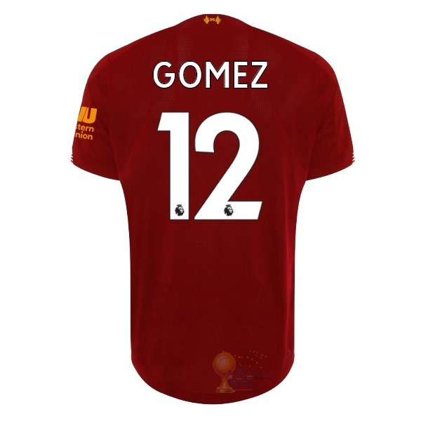 Calcio Maglie NO.12 Gomez Home Maglia Liverpool 2019 2020 Rosso