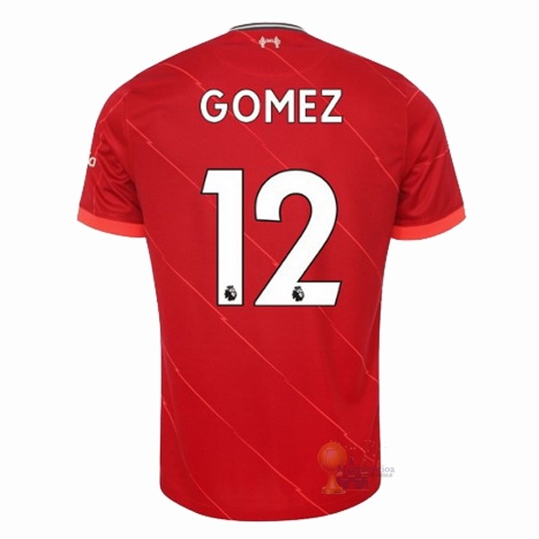 Calcio Maglie NO.12 Gomez Home Maglia Liverpool 2021 2022 Rosso