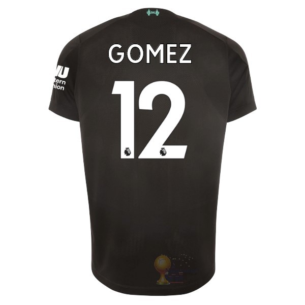 Calcio Maglie NO.12 Gomez Terza Maglia Liverpool 2019 2020 Nero