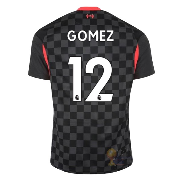 Calcio Maglie NO.12 Gomez Terza Maglia Liverpool 2020 2021 Nero
