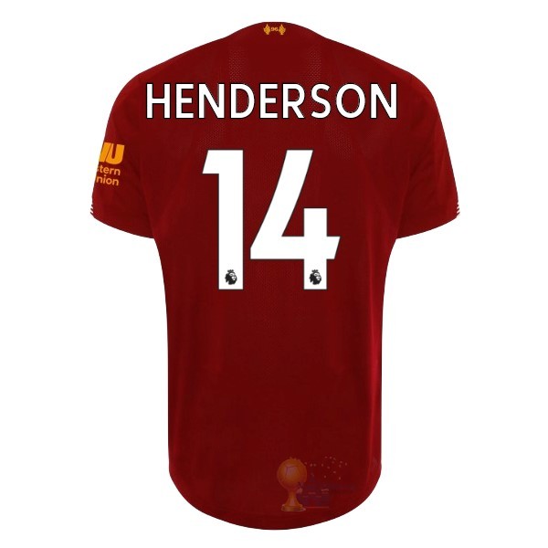 Calcio Maglie NO.14 Henderson Home Maglia Liverpool 2019 2020 Rosso