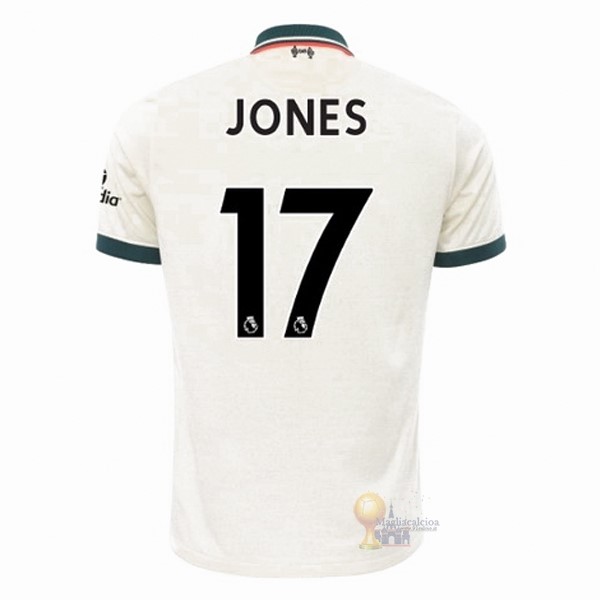 Calcio Maglie NO.17 Jones Away Maglia Liverpool 2021 2022 Bianco