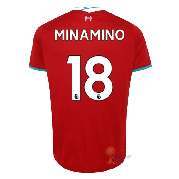 Calcio Maglie NO.18 Minamino Home Maglia Liverpool 2020 2021 Rosso