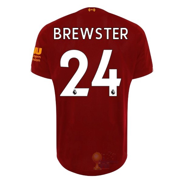 Calcio Maglie NO.24 Brewster Home Maglia Liverpool 2019 2020 Rosso