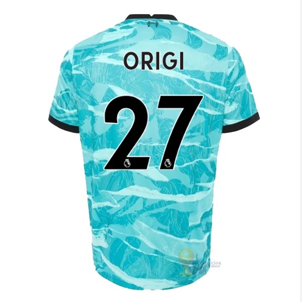 Calcio Maglie NO.27 Origi Away Maglia Liverpool 2020 2021 Blu
