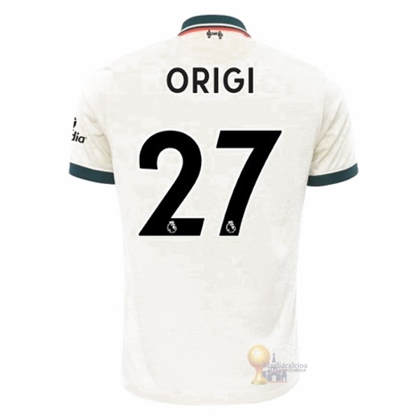 Calcio Maglie NO.27 Origi Away Maglia Liverpool 2021 2022 Bianco