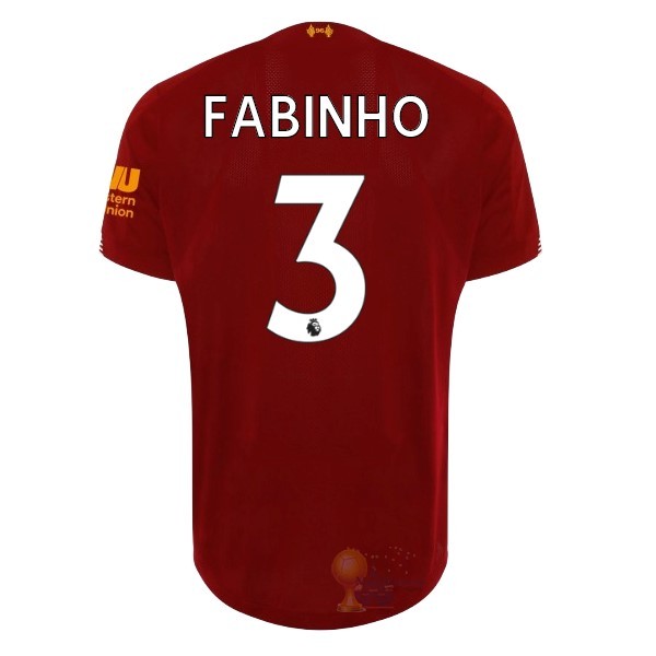 Calcio Maglie NO.3 Fabinho Home Maglia Liverpool 2019 2020 Rosso