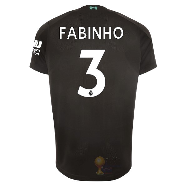Calcio Maglie NO.3 Fabinho Terza Maglia Liverpool 2019 2020 Nero