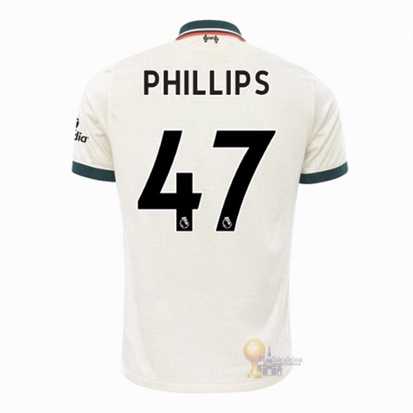 Calcio Maglie NO.47 Phillips Away Maglia Liverpool 2021 2022 Bianco