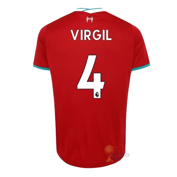 Calcio Maglie NO.4 Virgil Home Maglia Liverpool 2020 2021 Rosso