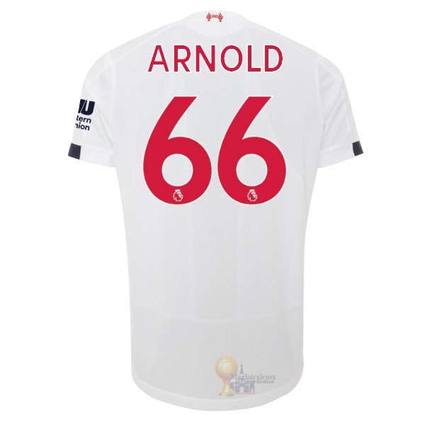 Calcio Maglie NO.66 Arnold Away Maglia Liverpool 2019 2020 Bianco