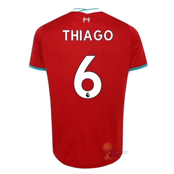 Calcio Maglie NO.6 Thiago Home Maglia Liverpool 2020 2021 Rosso