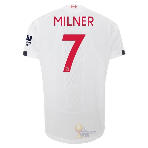 Calcio Maglie NO.7 Milner Away Maglia Liverpool 2019 2020 Bianco