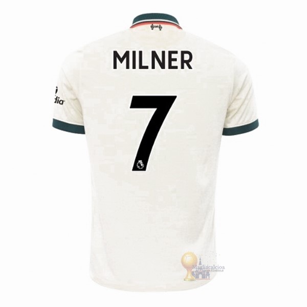 Calcio Maglie NO.7 Milner Away Maglia Liverpool 2021 2022 Bianco