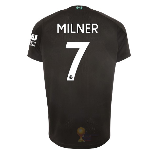 Calcio Maglie NO.7 Milner Terza Maglia Liverpool 2019 2020 Nero