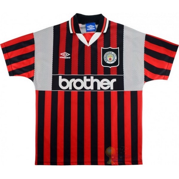 Calcio Maglie Away Maglia Manchester City Stile rétro 1994 1996 Rosso