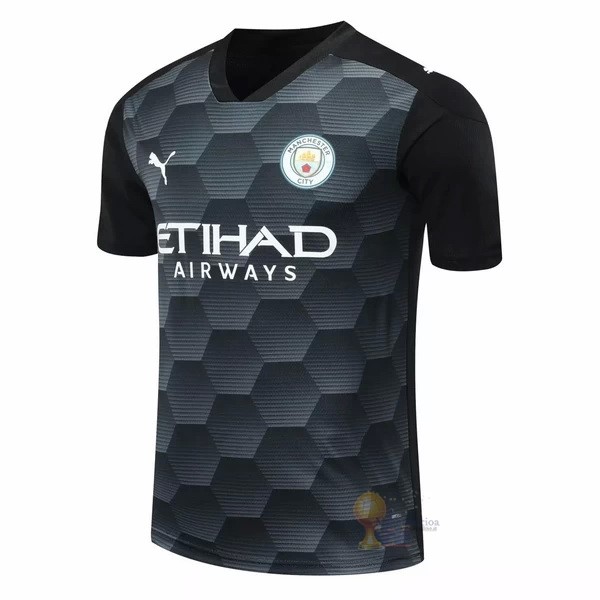 Calcio Maglie Casa Camiseta Portero Manchester City 2020 2021 Nero