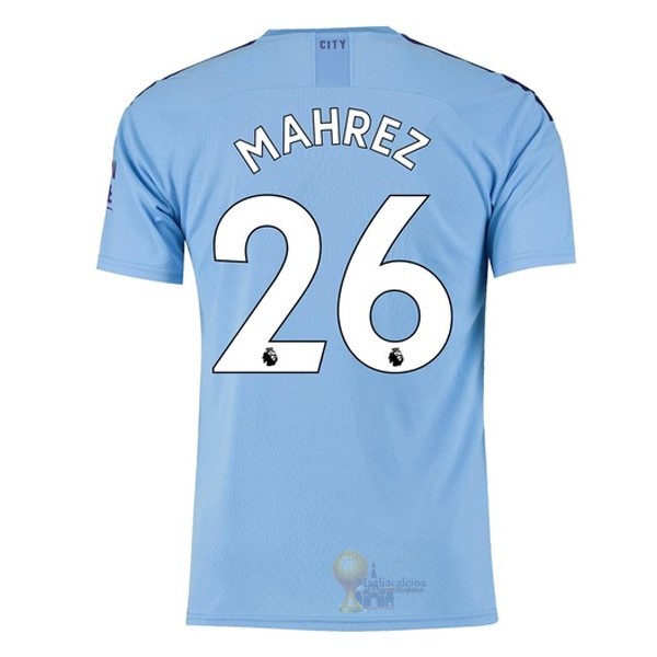Calcio Maglie NO.26 Mahrez Home Maglia Manchester City 2019 2020 Blu