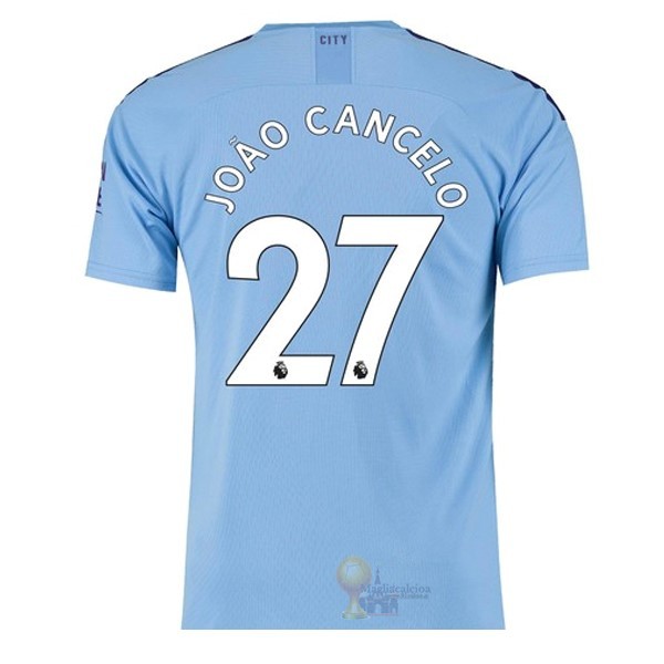 Calcio Maglie NO.27 Cancelo Home Maglia Manchester City 2019 2020 Blu