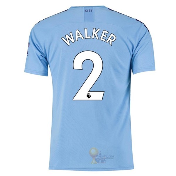 Calcio Maglie NO.2 Walker Home Maglia Manchester City 2019 2020 Blu