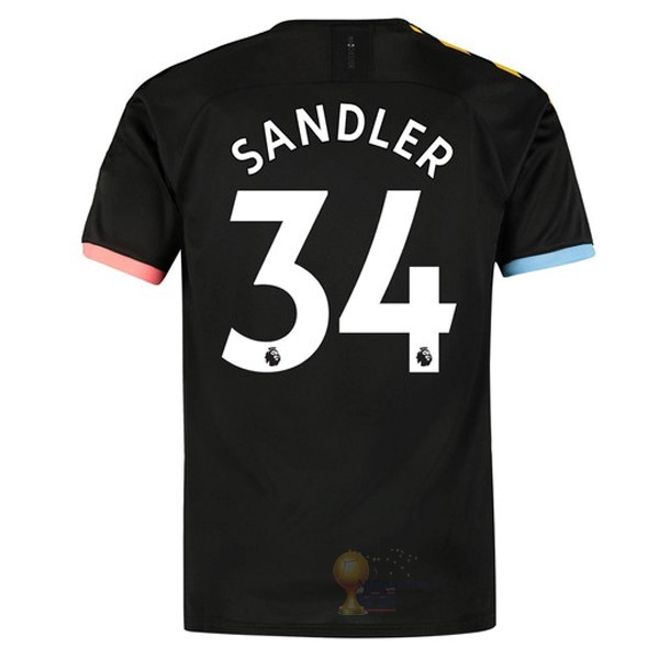 Calcio Maglie NO.34 Sandler Away Maglia Manchester City 2019 2020 Nero