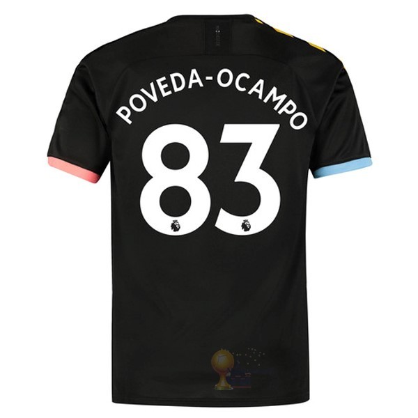Calcio Maglie NO.83 Poveda Ocampo Away Maglia Manchester City 2019 2020 Nero