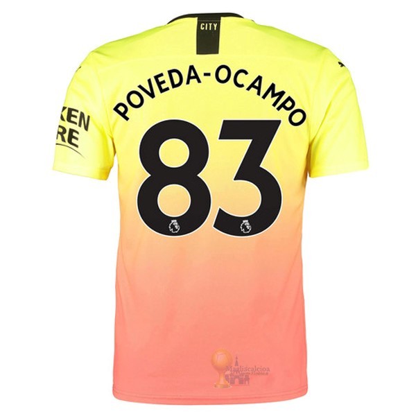 Calcio Maglie NO.83 Poveda Ocampo Terza Maglia Manchester City 2019 2020 Oroange