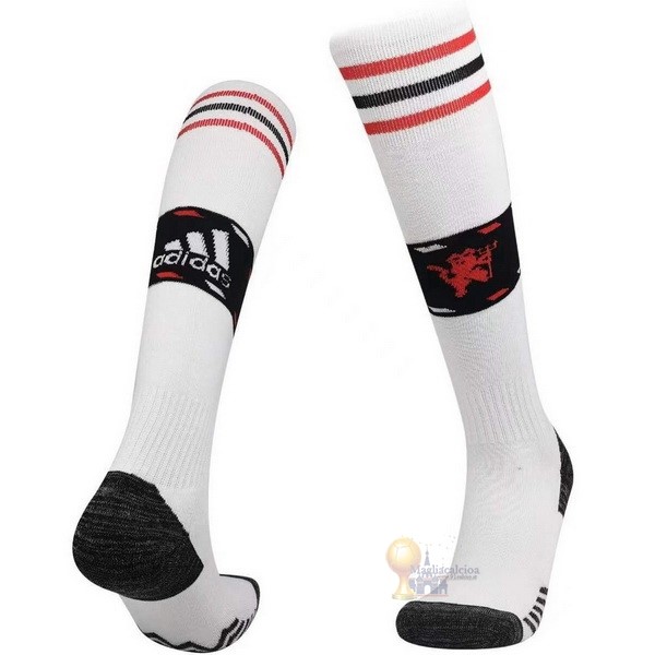 Calcio Maglie Away Calcetines Manchester United 2022 2023 Bianco