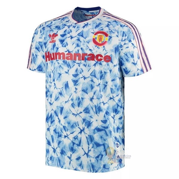 Calcio Maglie Human Race Camiseta Manchester United 2020 2021 Blu