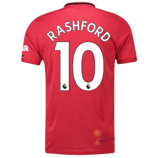 Calcio Maglie NO.10 Rashford Home Maglia Manchester United 2019 2020 Rosso