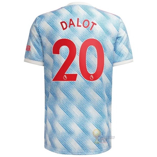 Calcio Maglie NO.20 Dalot Away Maglia Manchester United 2021 2022 Blu