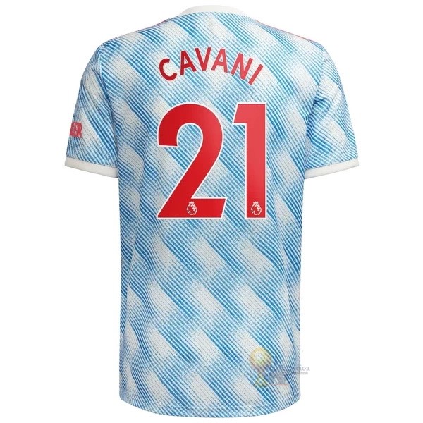 Calcio Maglie NO.21 Cavani Away Maglia Manchester United 2021 2022 Blu