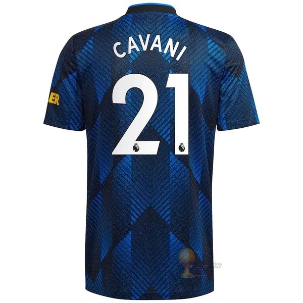 Calcio Maglie NO.21 Cavani Terza Maglia Manchester United 2021 2022 Blu