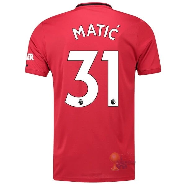 Calcio Maglie NO.31 Matic Home Maglia Manchester United 2019 2020 Rosso