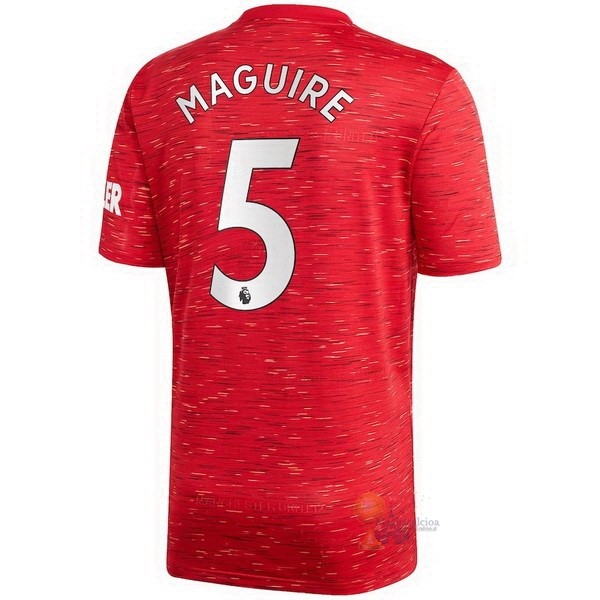 Calcio Maglie NO.5 Maguire Home Maglia Manchester United 2020 2021 Rosso