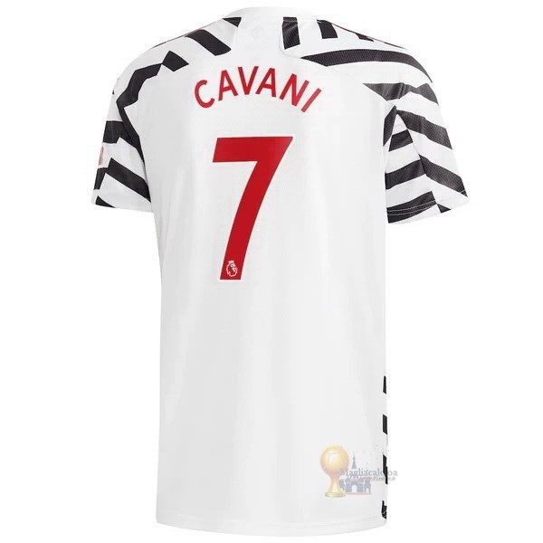 Calcio Maglie NO.7 Cavani Terza Maglia Manchester United 2020 2021 Bianco