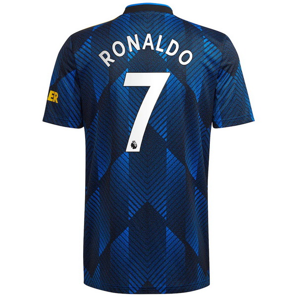 Calcio Maglie NO.7 Ronaldo Terza Maglia Manchester United 2021 2022 Blu