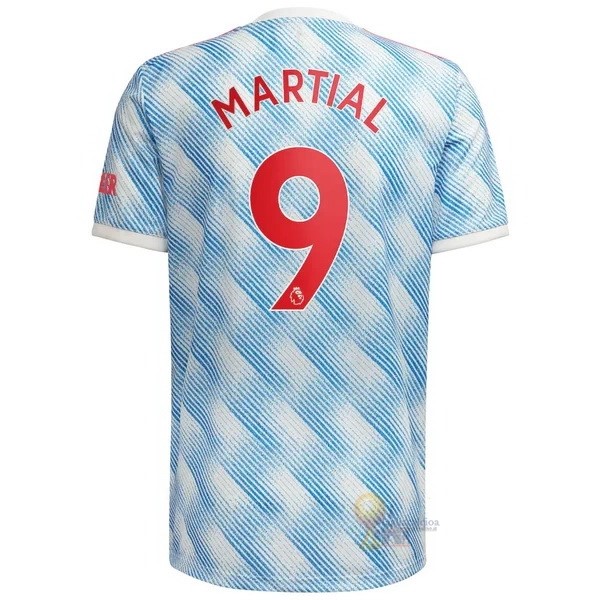 Calcio Maglie NO.9 Martial Away Maglia Manchester United 2021 2022 Blu