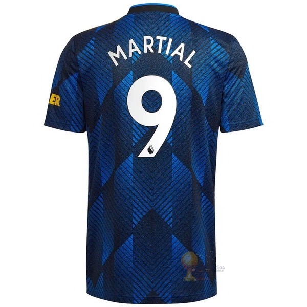 Calcio Maglie NO.9 Martial Terza Maglia Manchester United 2021 2022 Blu