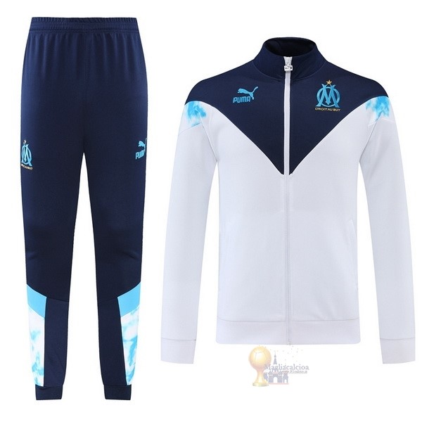 Calcio Maglie Giacca Marseille 2022 2023 Bianco Blu