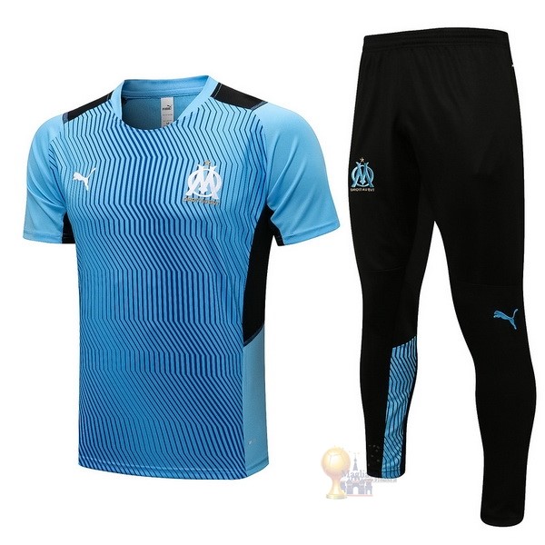 Calcio Maglie Formazione Set Completo Marseille 2021 2022 Blu
