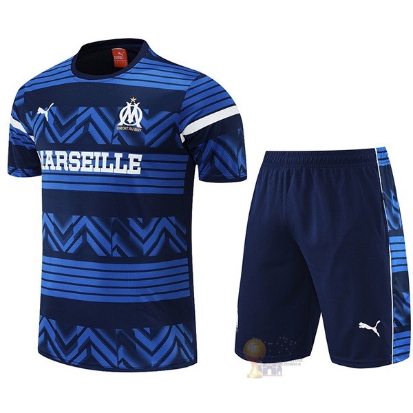 Calcio Maglie Formazione Set Completo Marseille 2022 2023 Blu