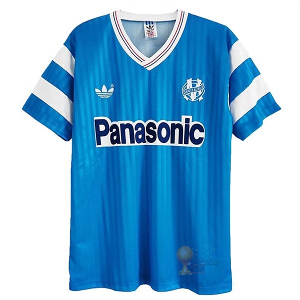 Calcio Maglie Segunda Camiseta Marseille Retro 1990 Blu