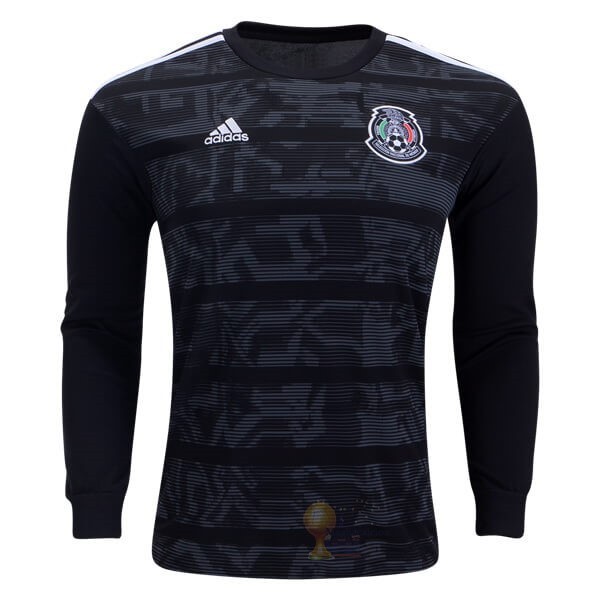 Calcio Maglie Home Manica lunga Mexico 2019 Nero