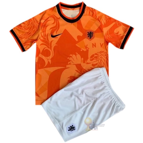 Calcio Maglie concetto Conjunto De Bambino Paesi Bassi 2022 Arancione