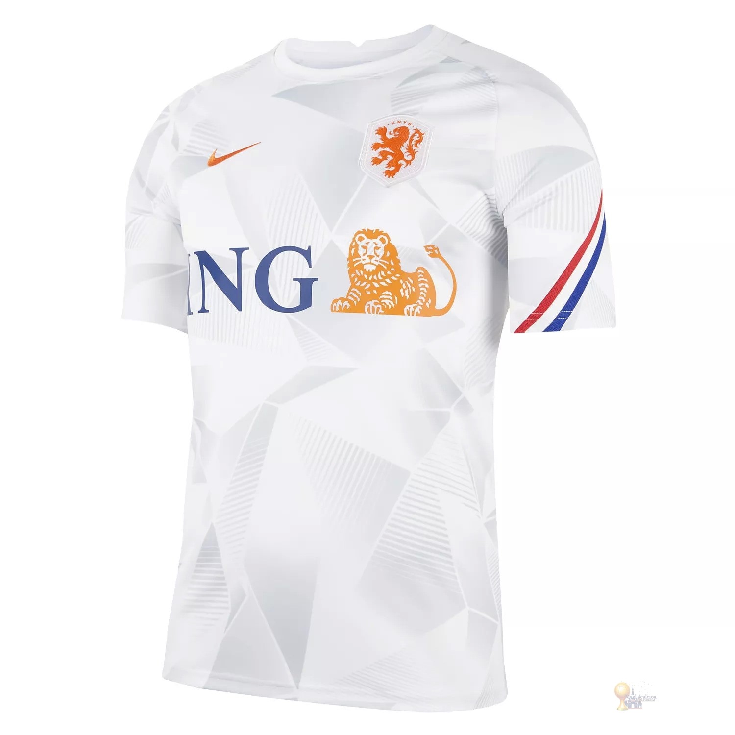 Calcio Maglie Formazione Paesi Bassi 2021 Bianco