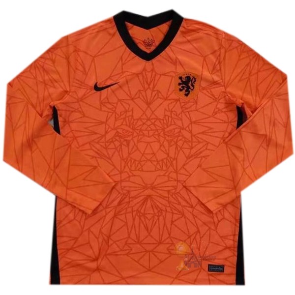 Calcio Maglie Home Manica lunga Paesi Bassi 2021 Arancione