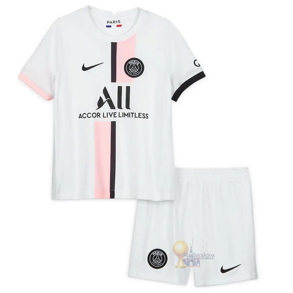 Calcio Maglie Away Conjunto De Bambino Paris Saint Germain 2021 2022 Bianco